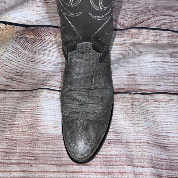 Vintage Acme Round Toe Grey Cowboy Boots Size 9D - Picture 15 of 16
